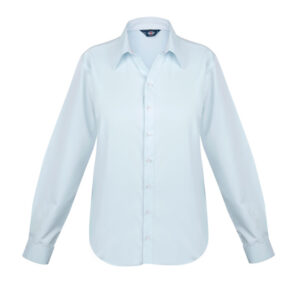 Blusa Oxford Light Bordada Manga Larga 