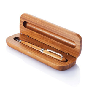 Set Bolígrafo Estuche de Bamboo Personalizado 