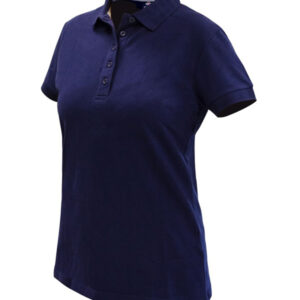 Polera Pique Bordada Manga Corta Mujer 