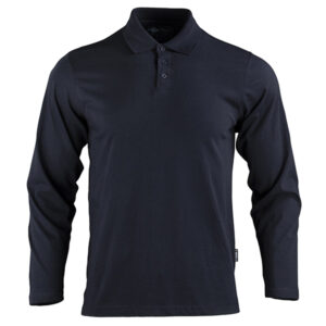 Polera Pique Bordada Manga Larga Hombre 