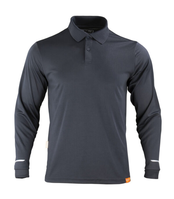 Polera Dry Fit Pique Bordada Manga Larga Hombre 